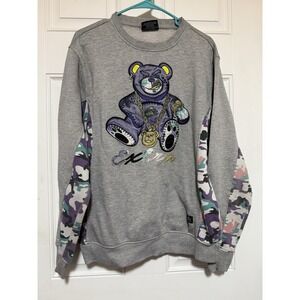 Bleecker & Mercer Hip Hop Bear Pull‎ Over Sweater Size Large